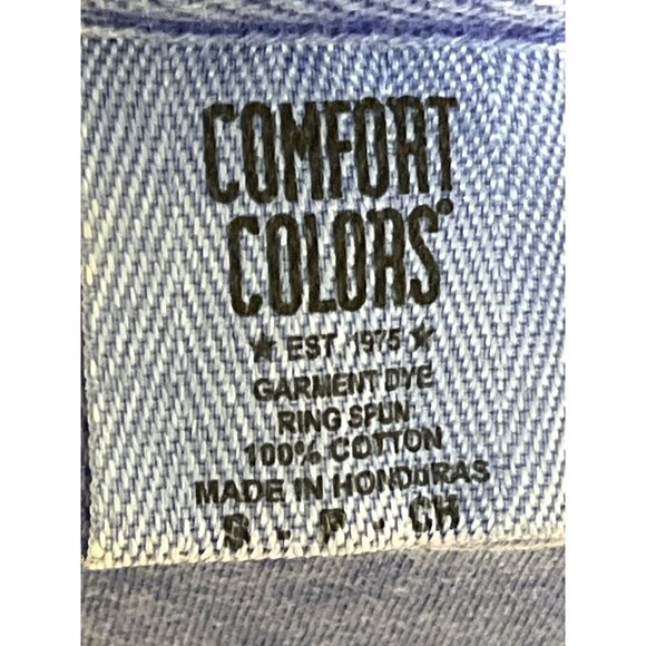 Comfort Colors T-shirt Blue Cotton Classic Garment Dye Soft Basic Unisex Women S - Picture 3 of 8